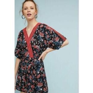 Anthropologie Cypress Wrap Romper by Feather Bone - Size Medium